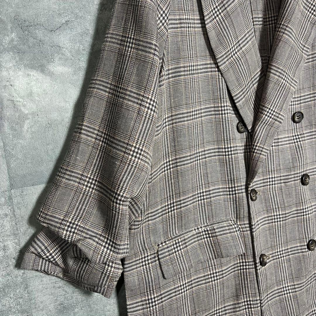 BoutiqueOrdinaryクシュクシュスリーブリネンダブルジャケット