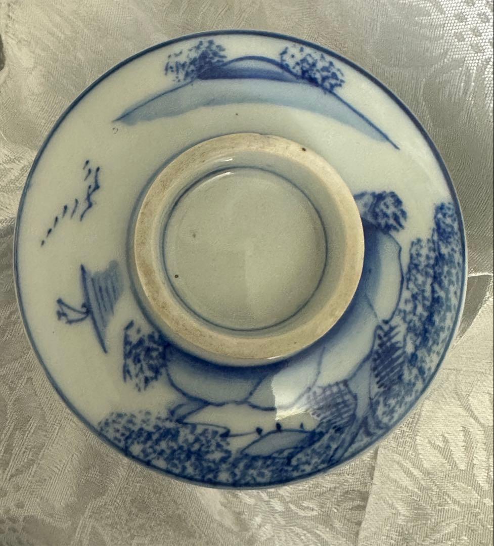 古伊万里　伊万里　中国　染付　蓋付き湯呑み