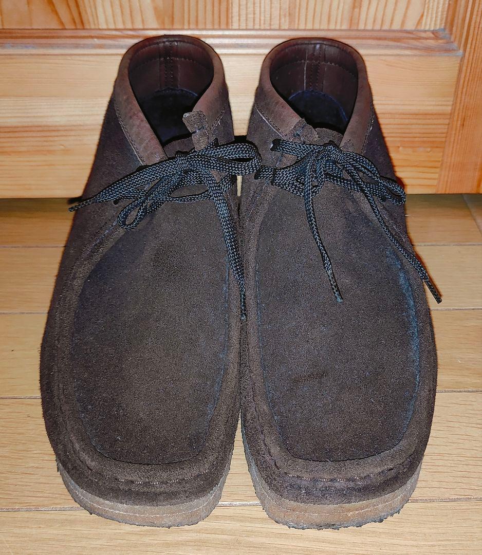 クラークスWallabee　ダークブラウン スエード ハイカットシューズ