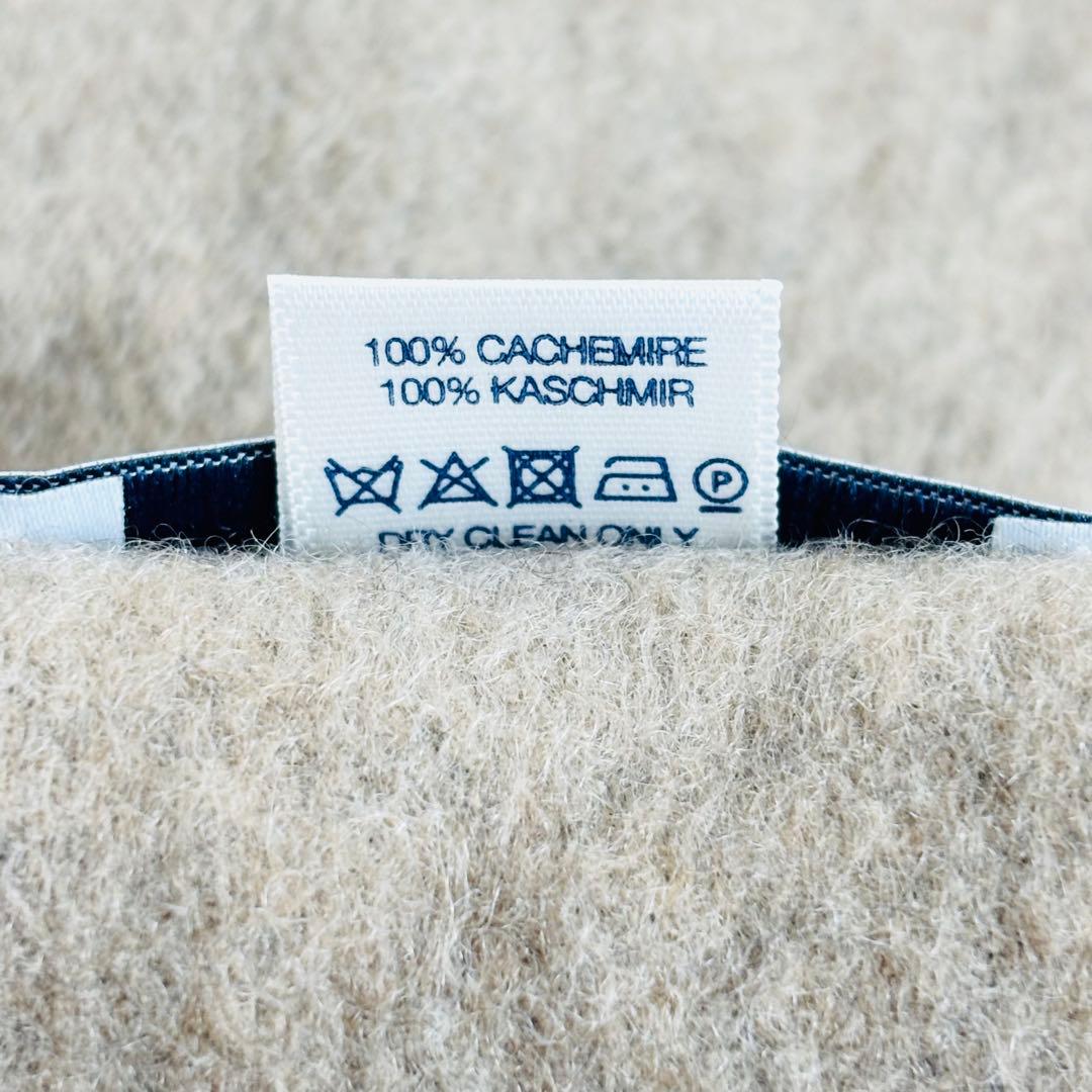 1830【極美品】ジョンストンズ 大判ストール カシミヤ100% ブラウン