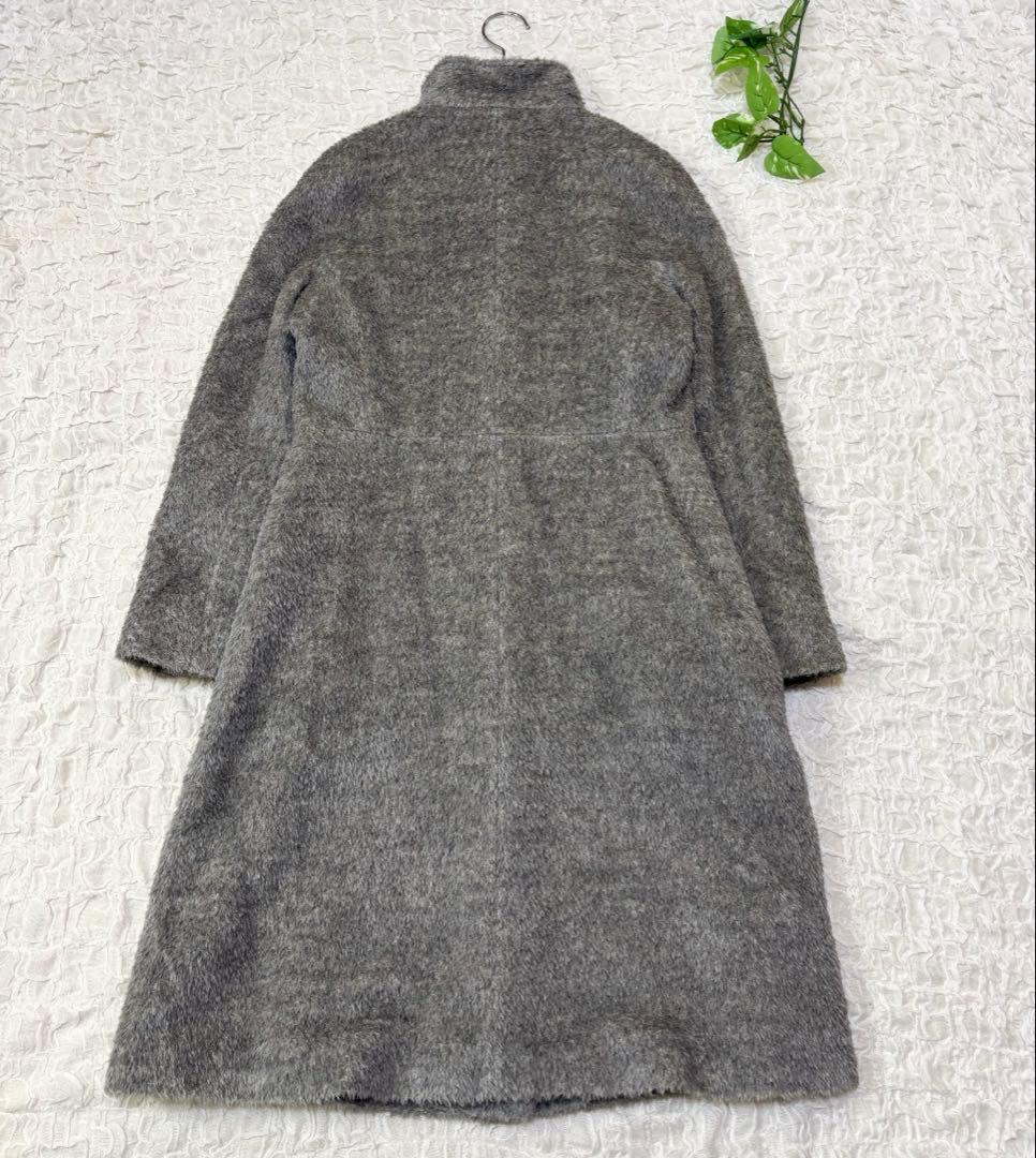 MaxMara STUDIO アルパカ混　スタンドカラー ロングコート 36