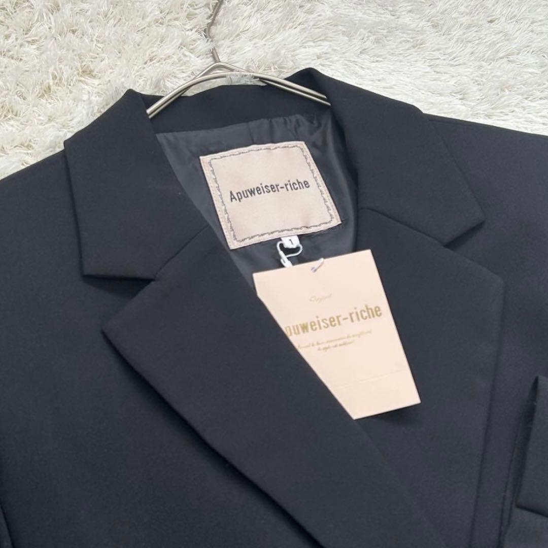 【Apuweiser-riche】新品　金ボタン　ダブルブレスト　ブラック　S春