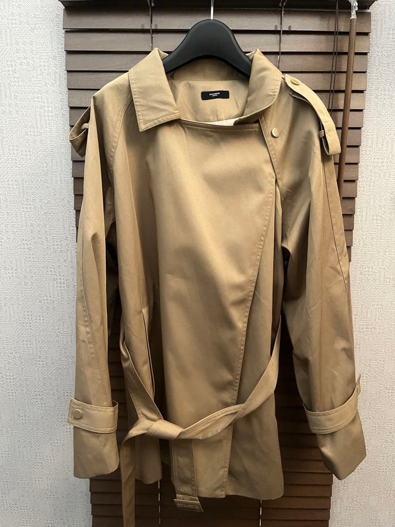 basement ショートトレンチコート ベージュ