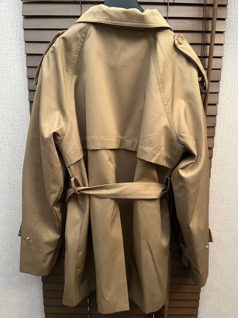 basement ショートトレンチコート ベージュ