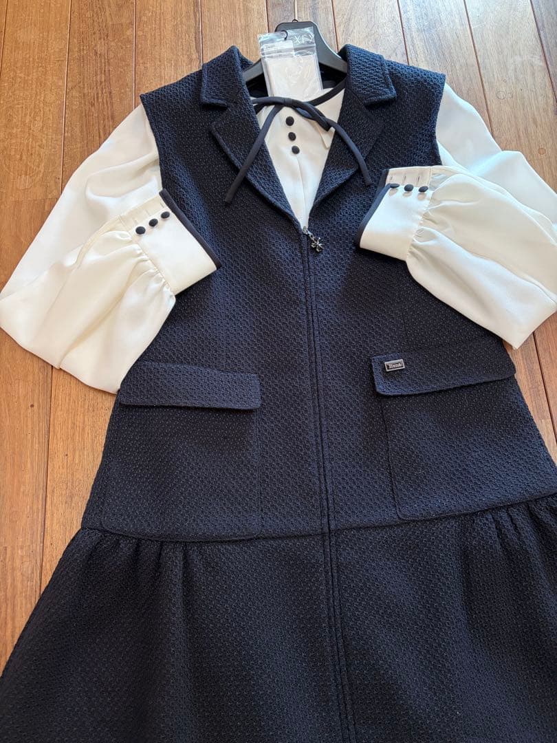 ♡René♡ルネ　ツイード　ジレ　ワンピース　74800円（ブラウスは除く）34