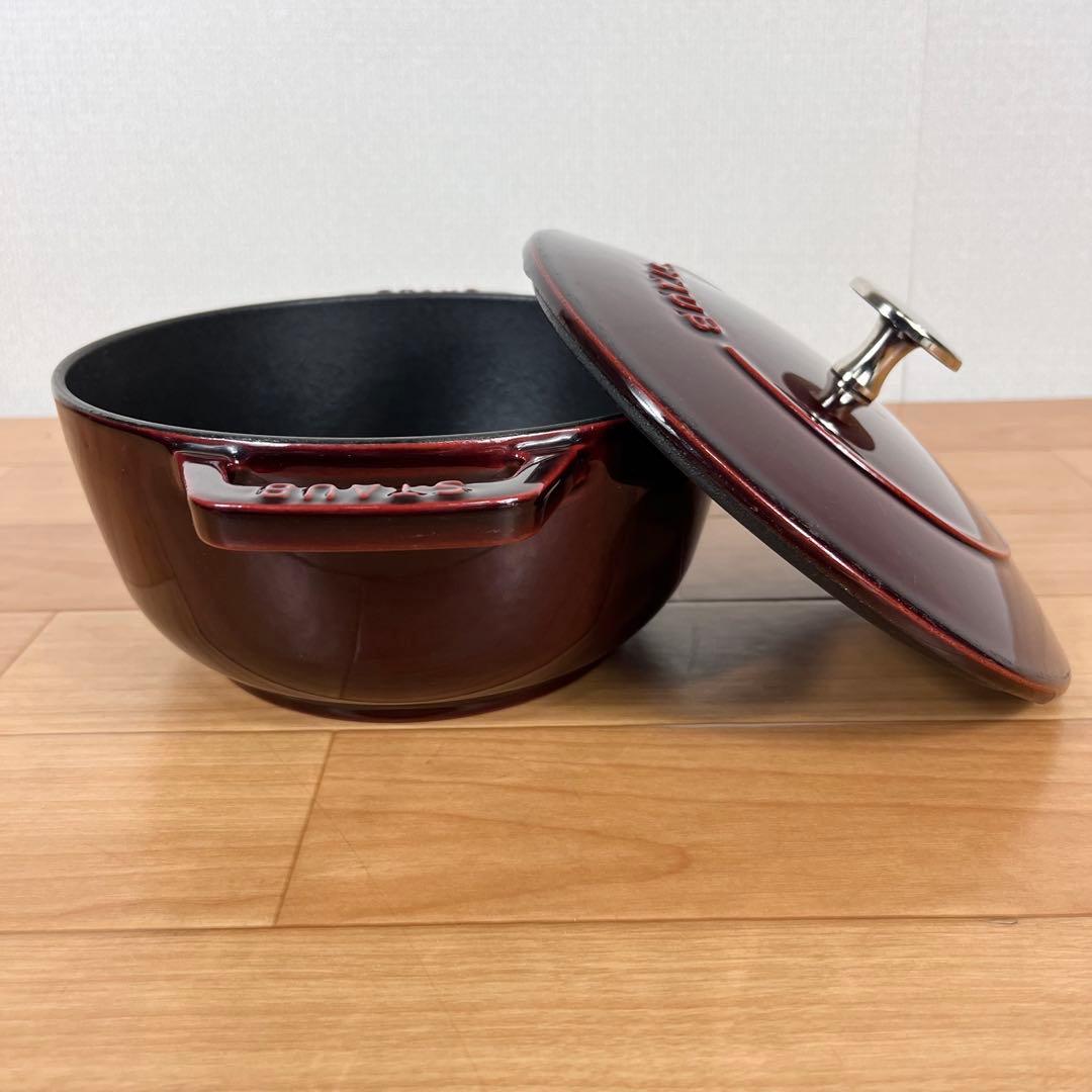 STAUB ストウブ Wa-NABE M 両手鍋 グレナディンレッド 18cm