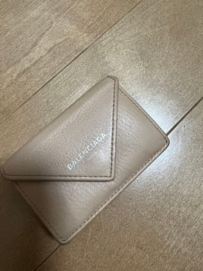バレンシアガ ペーパー　ミニ　ウォレット　三つ折り財布