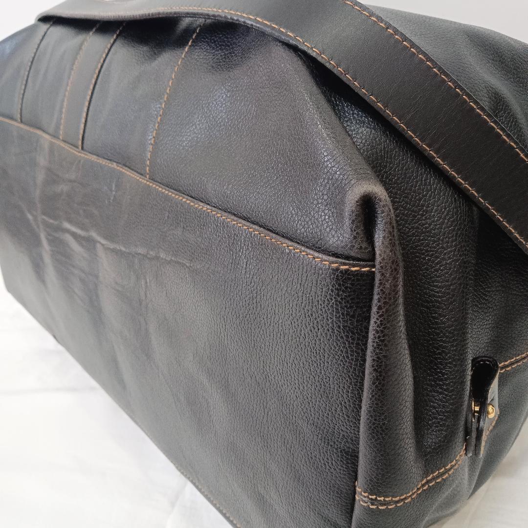 dunhill ダンヒル ボストンバッグ ビジネスバッグ レザー ブラック
