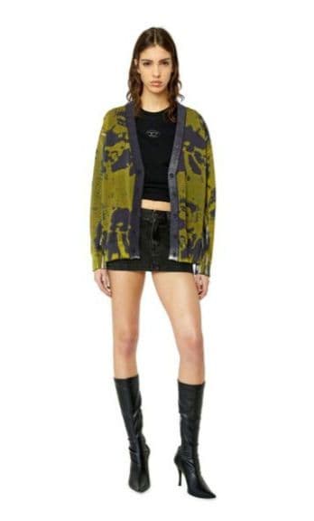 DIESEL　カーディガン カモフラルーズ　S　コットン　薄手　極美品✨