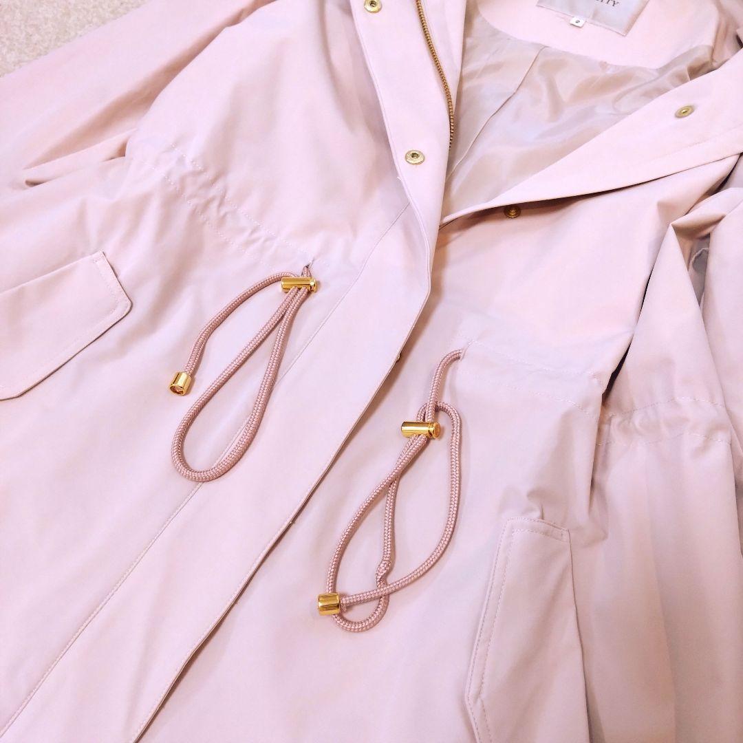 ✨美品✨ JUSGLITTY 撥水ロングフードブルゾン（ピンク／ポリエステル）