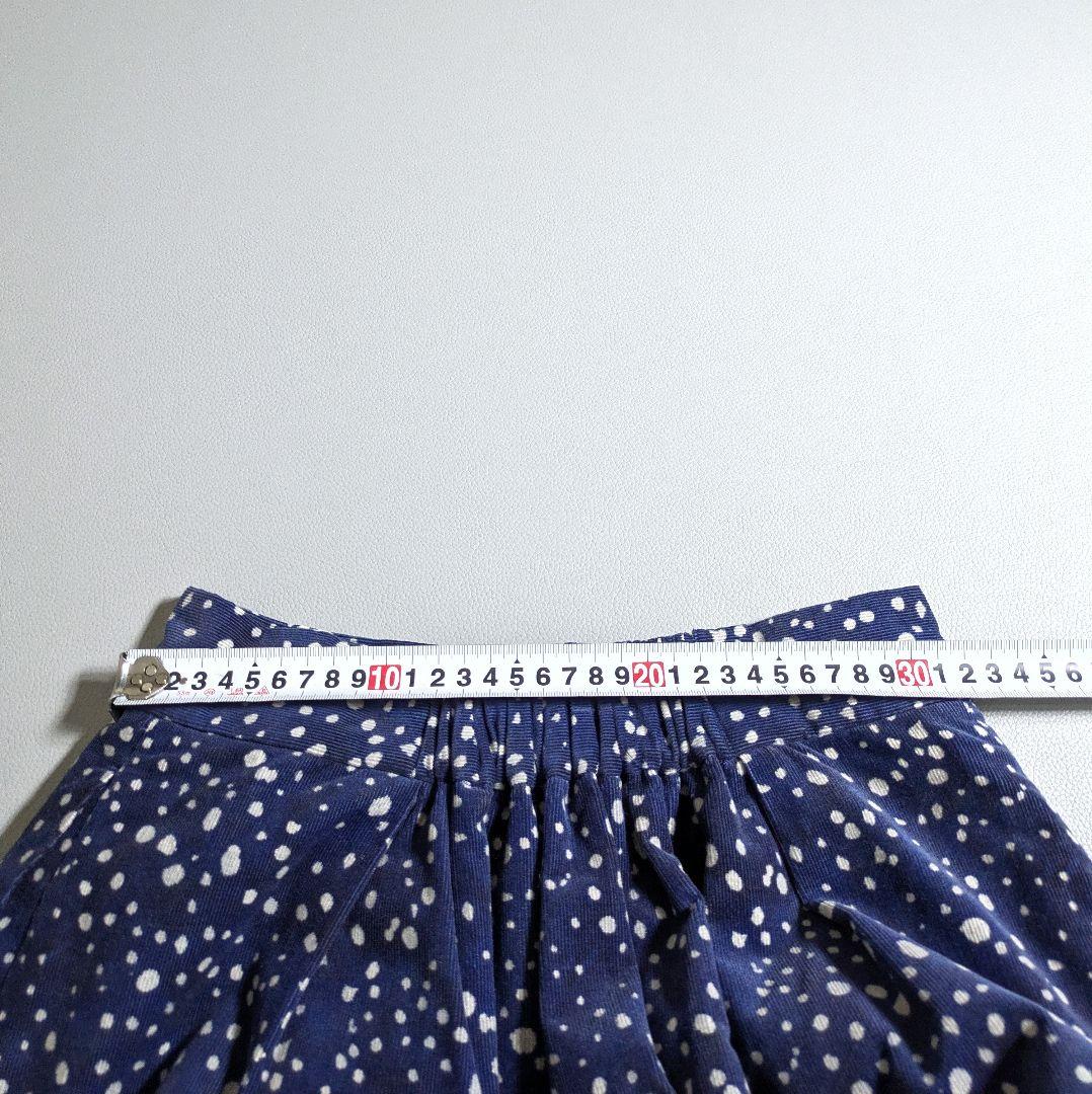 リバティ メラニーアタイ コーデュロイロングスカート ドット柄 LIBERTY