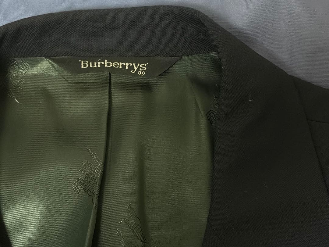 90s USA製 Burberrys 紺ブレ ダブル ジャケット テーラード