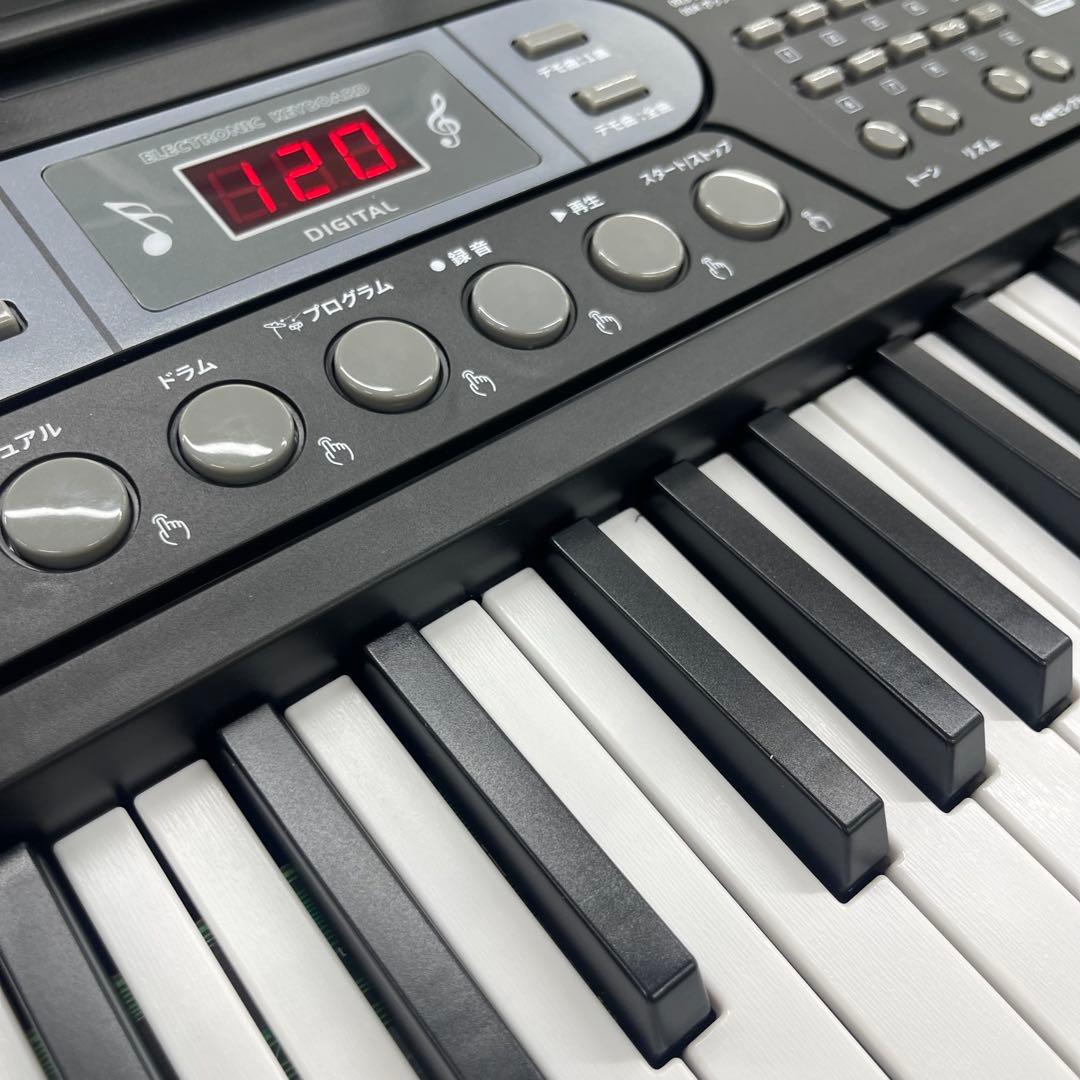 新品未使用◆電子キーボード 61鍵盤 電子ピアノ 多機能 マイク付 ブラック 黒