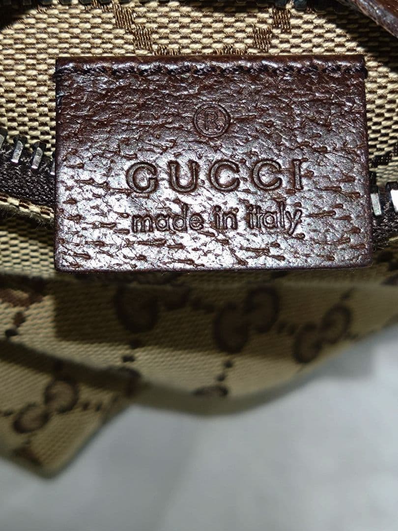 【美品】GUCCI GGキャンバス ボディバッグ　布袋付き