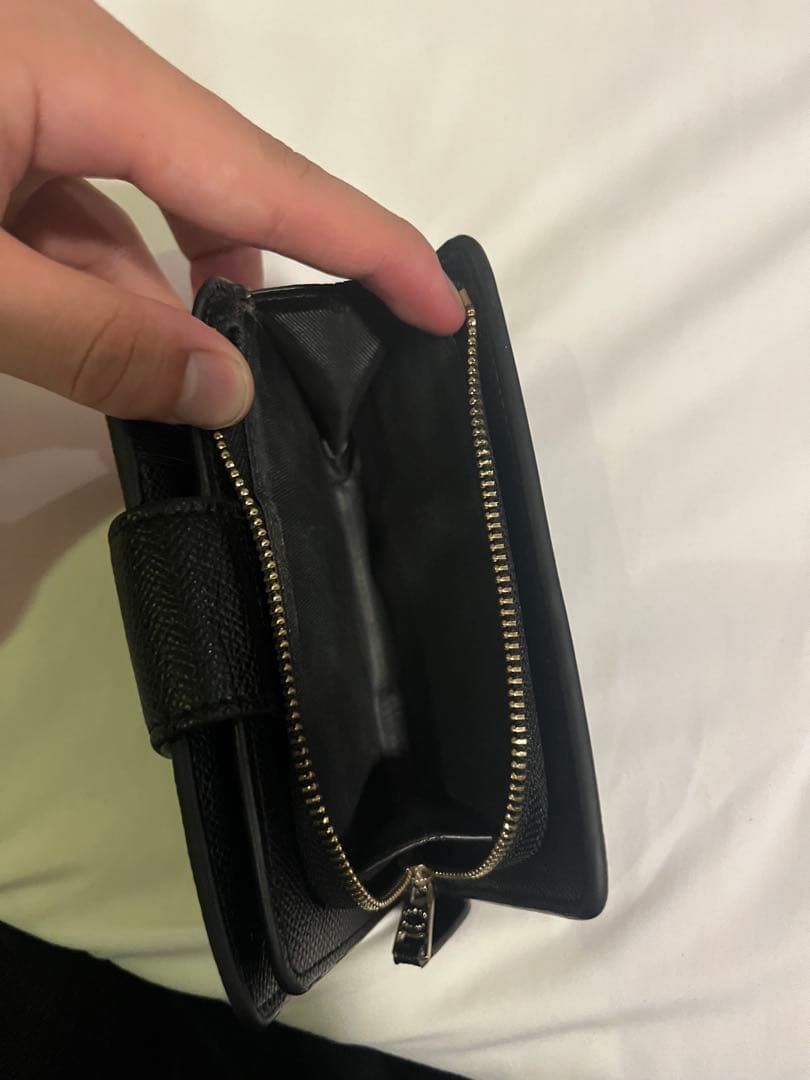 COACH ブラックレザー 二つ折り財布