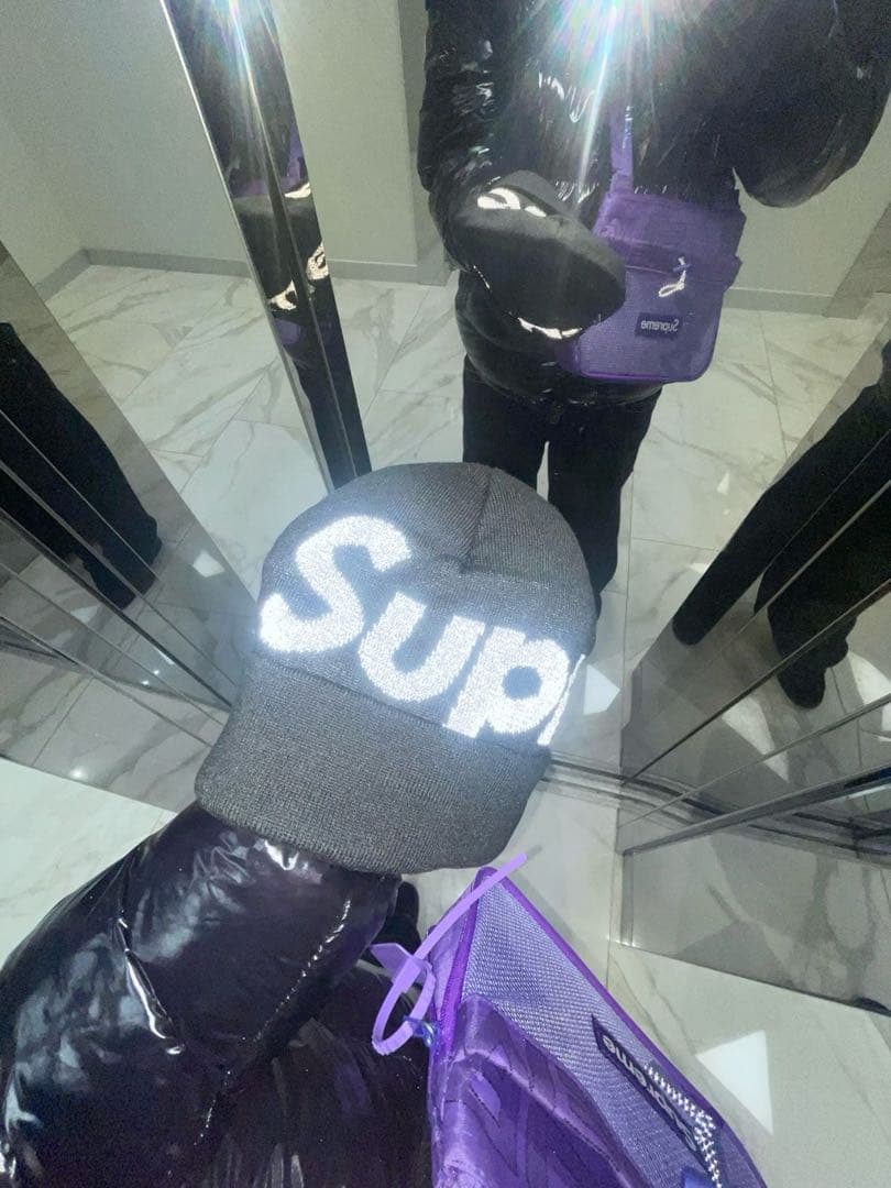 ！ Supreme ニット帽 黒