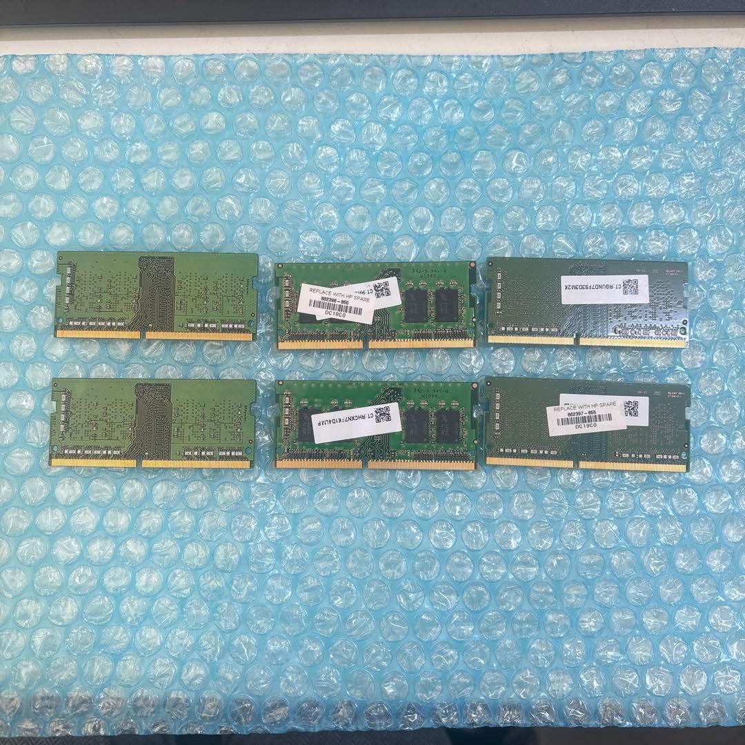 ①DDR4 SO-DIMM PC-2666 8GB×2＋4GB×4