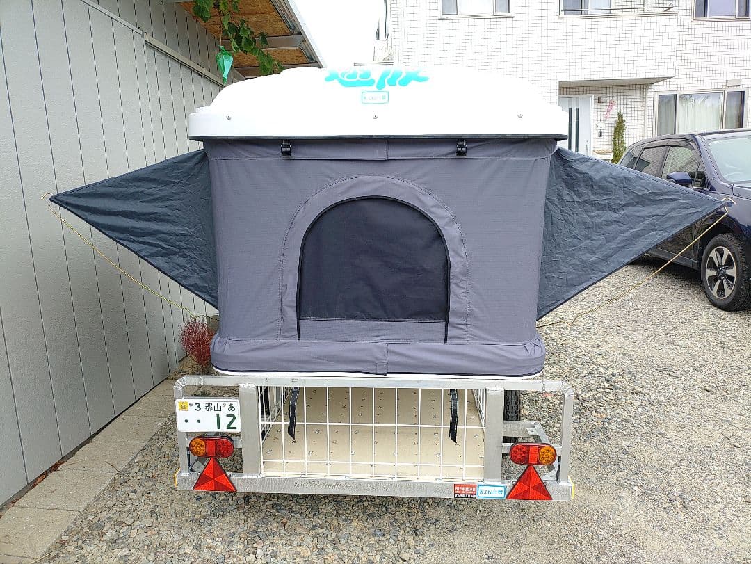 2026/3/7　たかお君さん、専用　カートップ、ルーフテントに成りました。