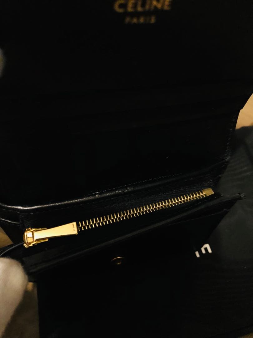 CELINE ブラック 二つ折り財布