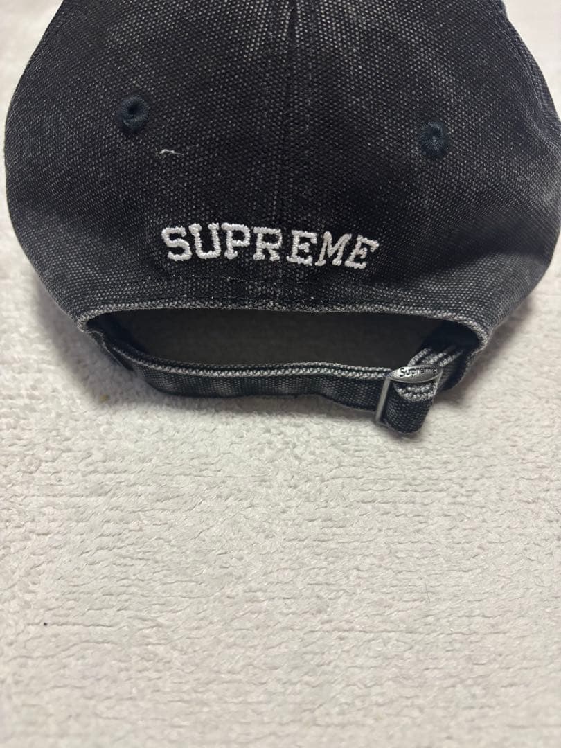 SUPREME ブラック キャップ Sロゴ