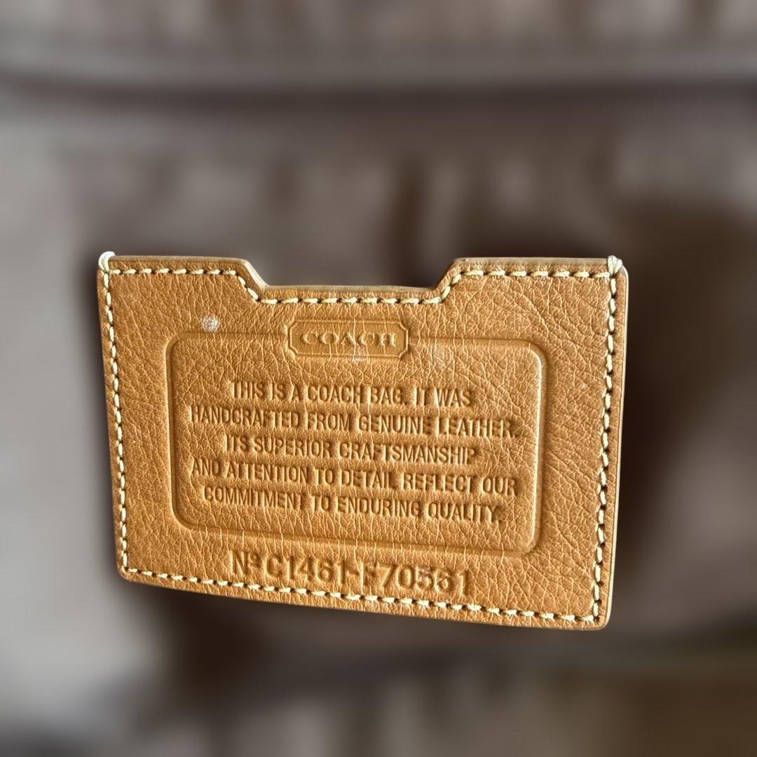 COACH コーチ ボストンバッグ レザー ブラウン×ネイビー