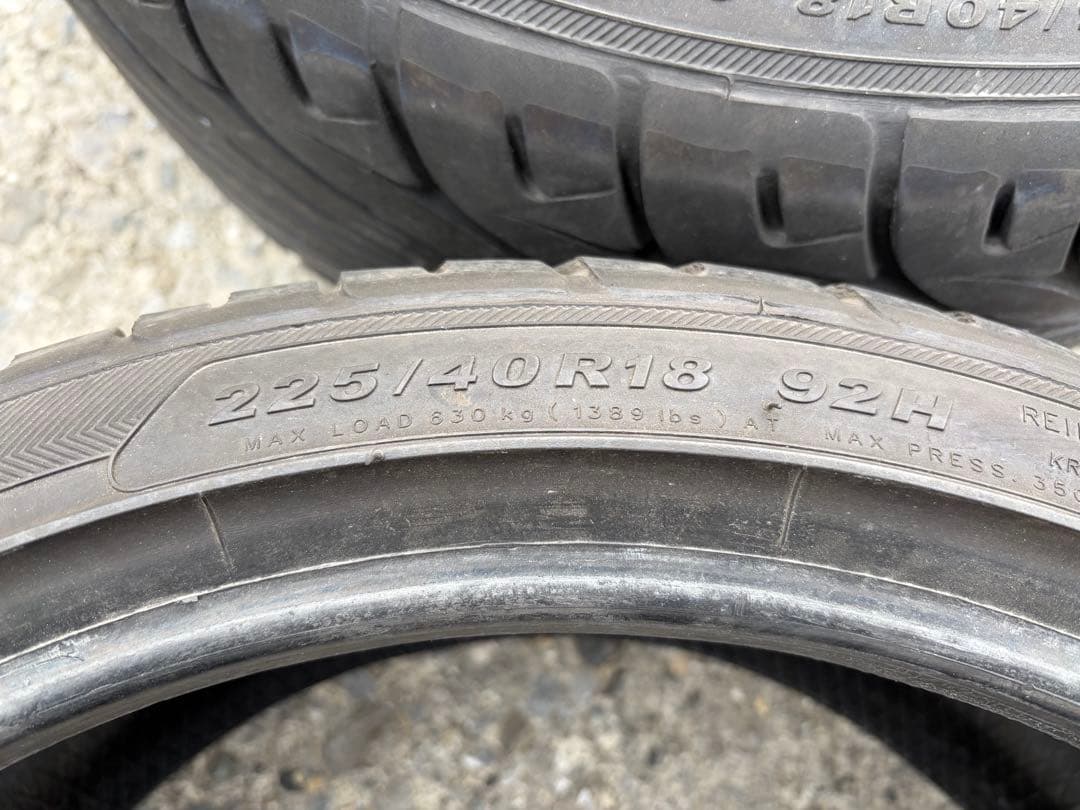 ケンダ KENDA 225/40R18 タイヤ バリ溝 2021年製造