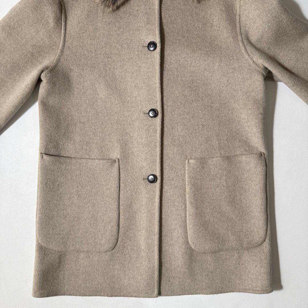 ZARA ZW COLLECTION フェイクファー襟付きウールコート リバー
