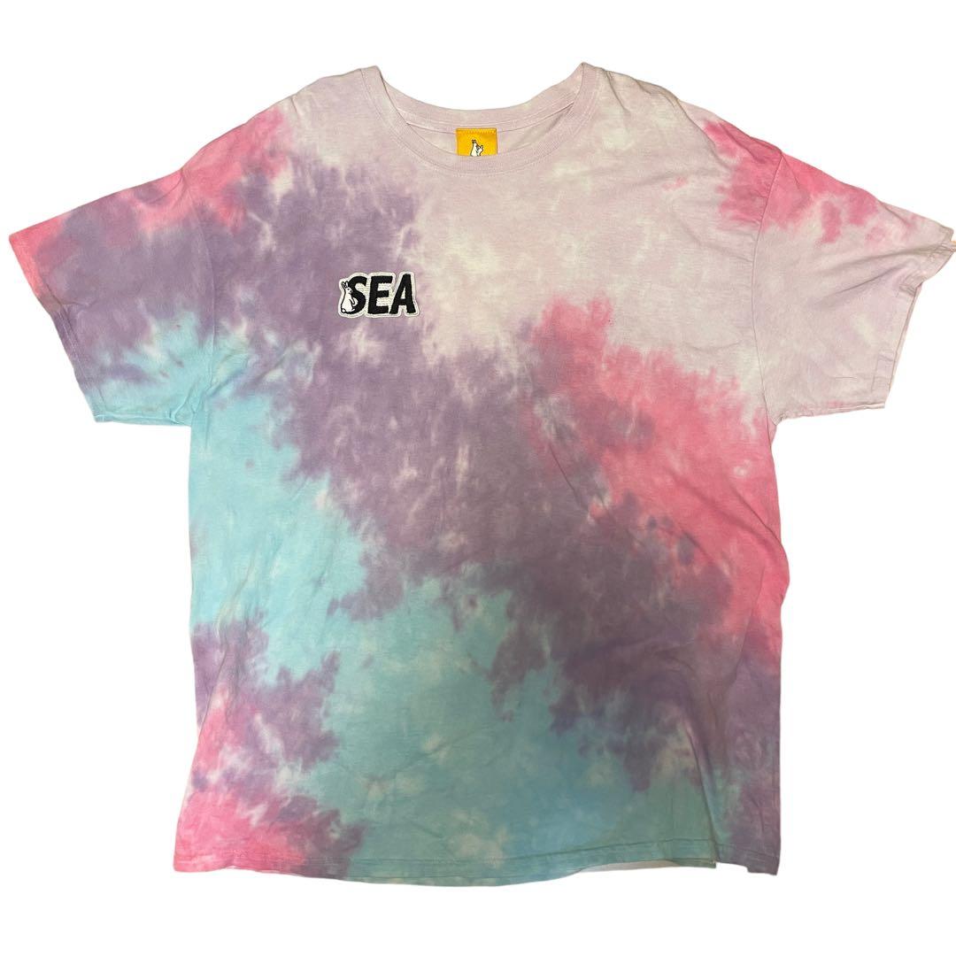 FR2 WIND AND SEA コラボ Tシャツ XL 刺繍ロゴ タイダイ