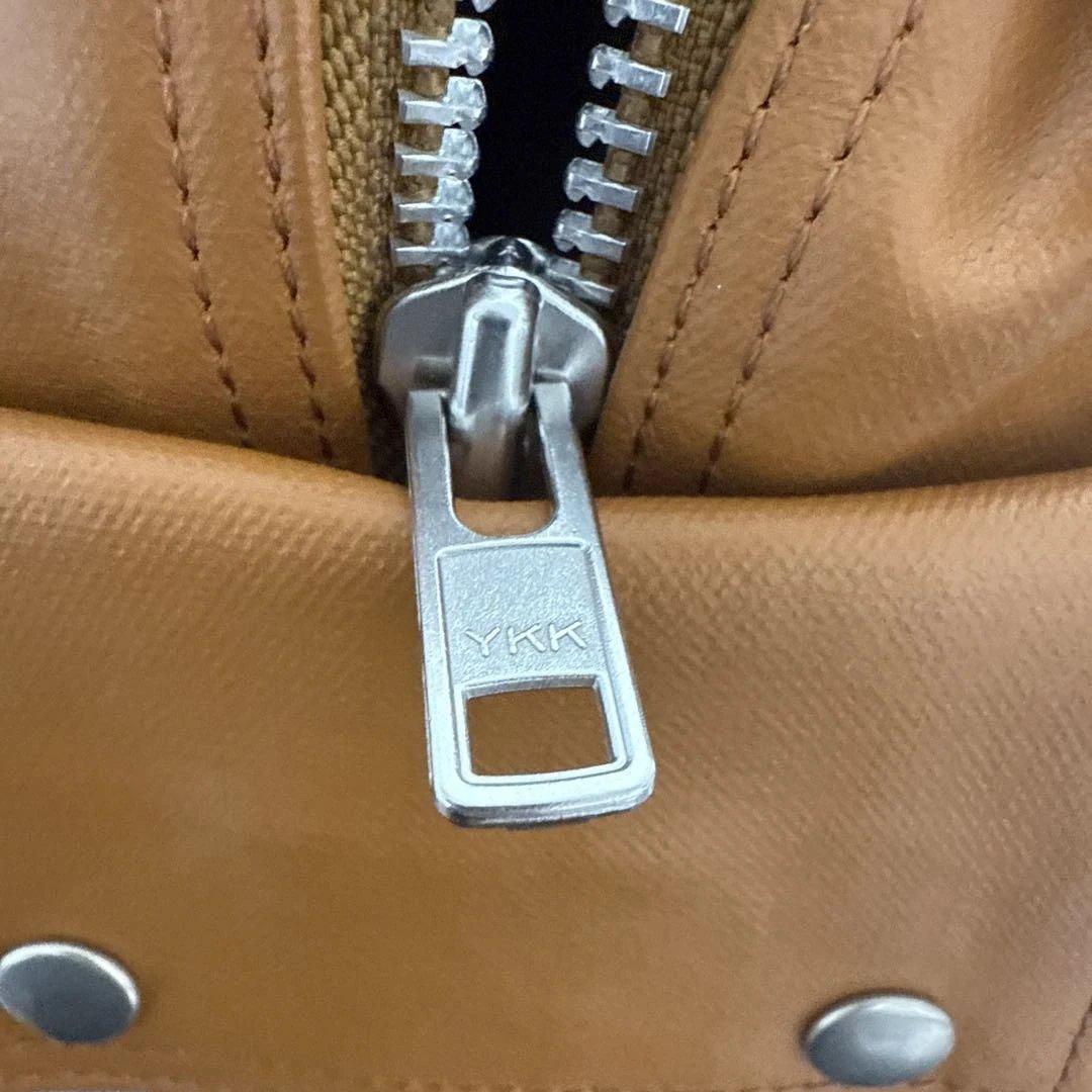 PORTERキャメルレザーボストンバッグ