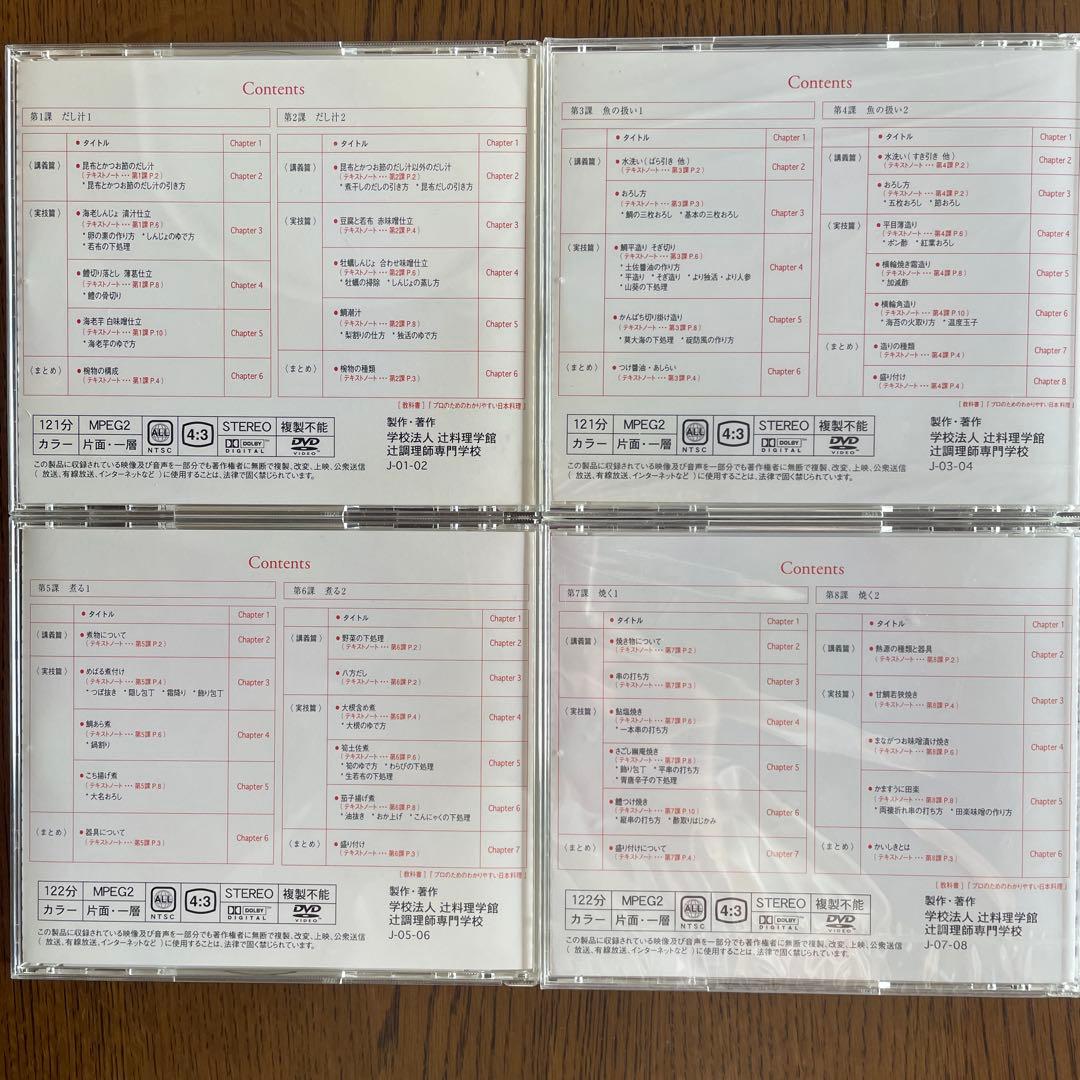 辻調理師学校　日本料理　DVD