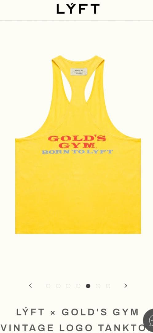 【完売品】LYFT×GOLD’S GYMタンクトップ