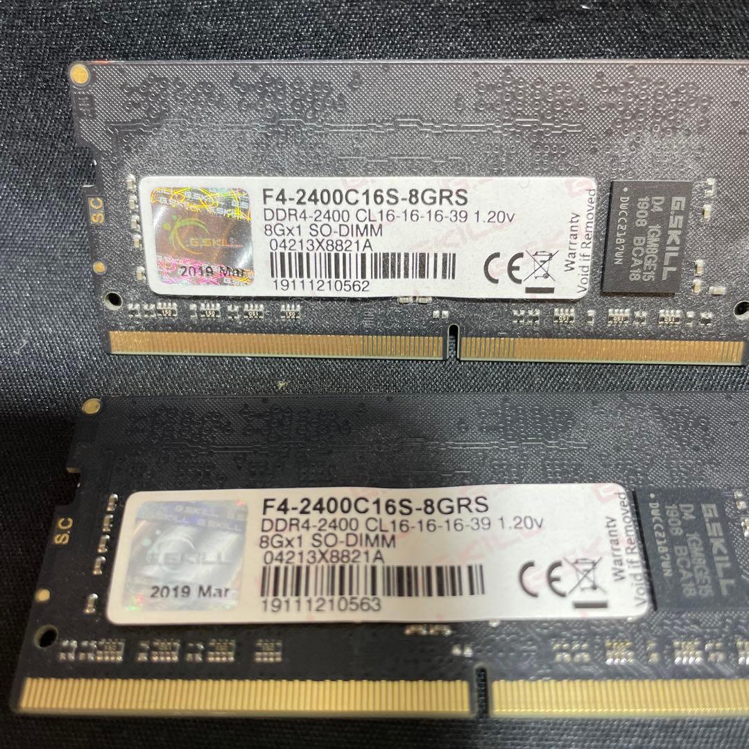 メモリー G.SKILL Ripjaws DDR4 SODIMM 16GB (2x8GB)