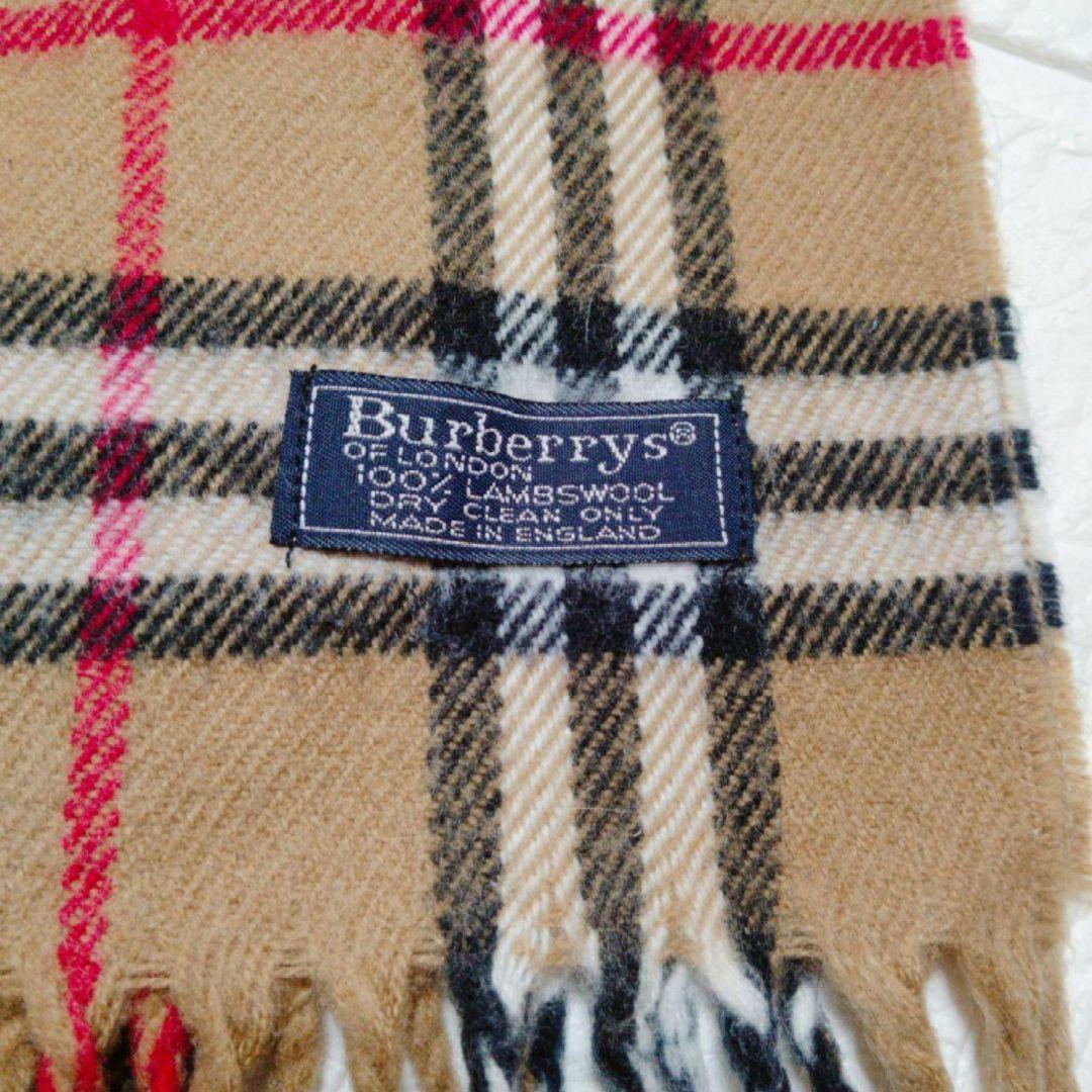 美品　BURBERRYS　マフラー　ノバチェック　ベージュ　90年代　ラムウール