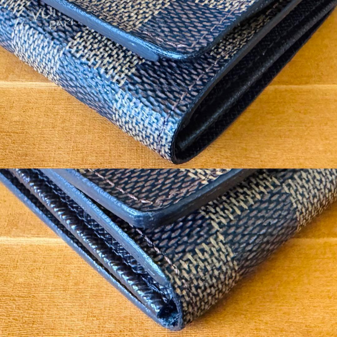 LOUIS VUITTON ダミエ エベヌ ポルトモネ トレゾール 外観極美品