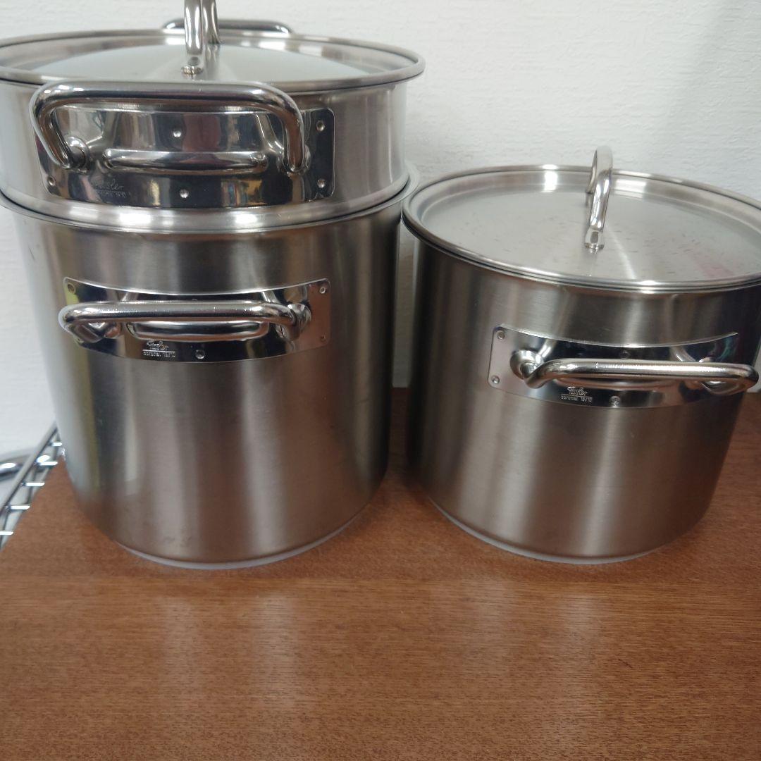 A*H様 フィスラー　Fissler 18-10パスタ鍋　両手鍋