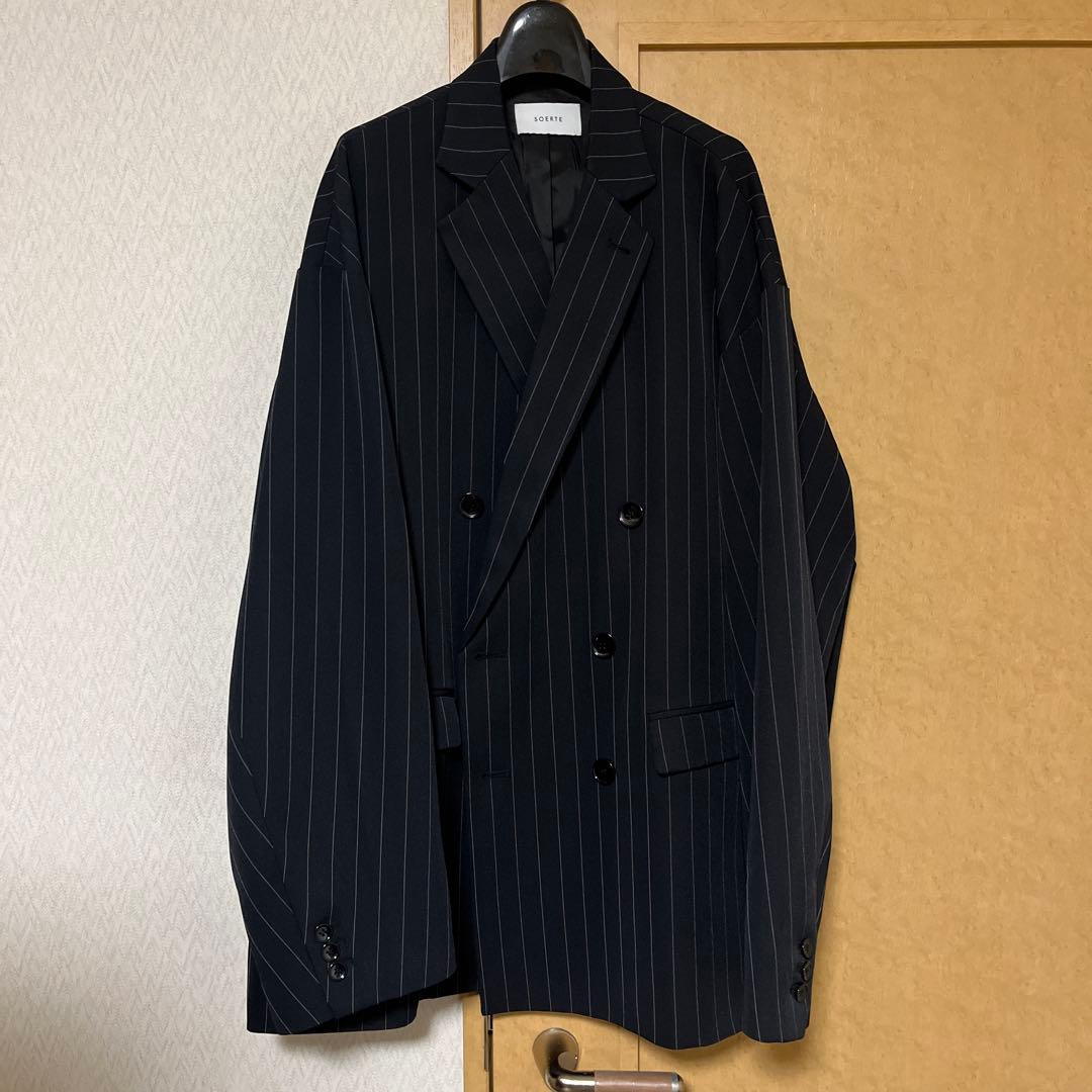 soerte オーバーサイズダブルブレストジャケット ストライプ 3
