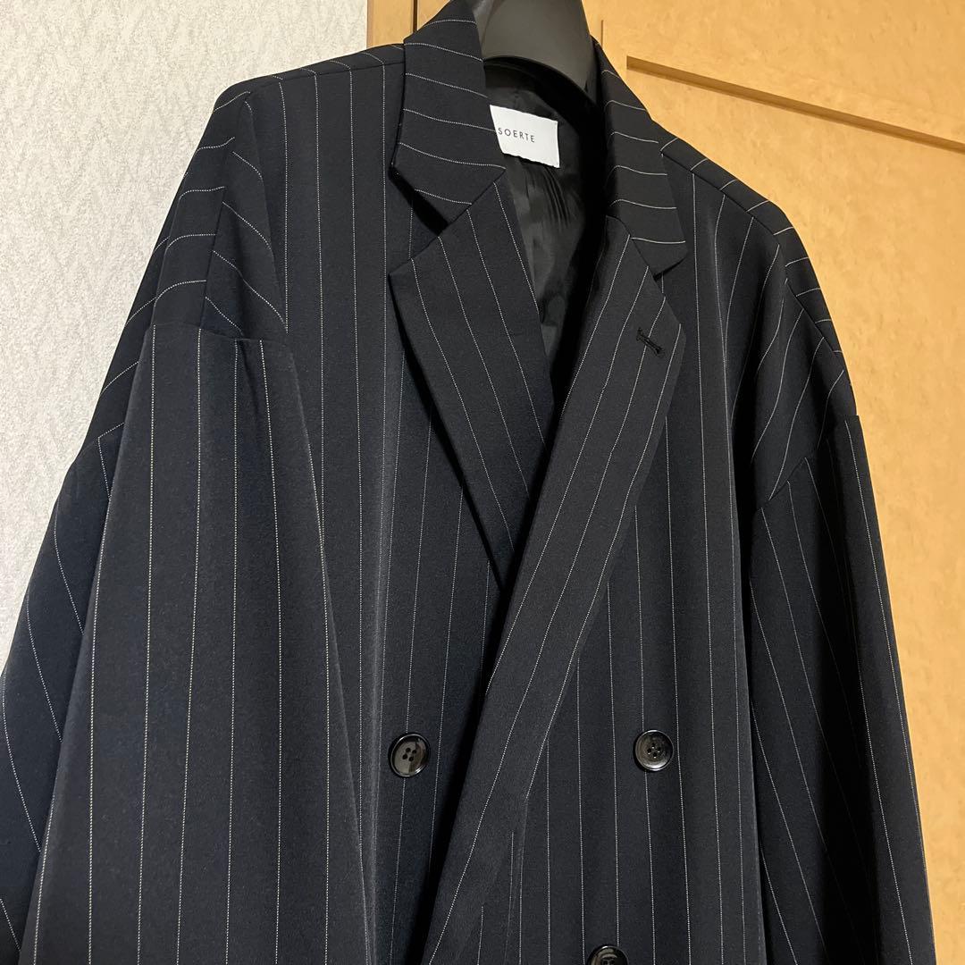soerte オーバーサイズダブルブレストジャケット ストライプ 3