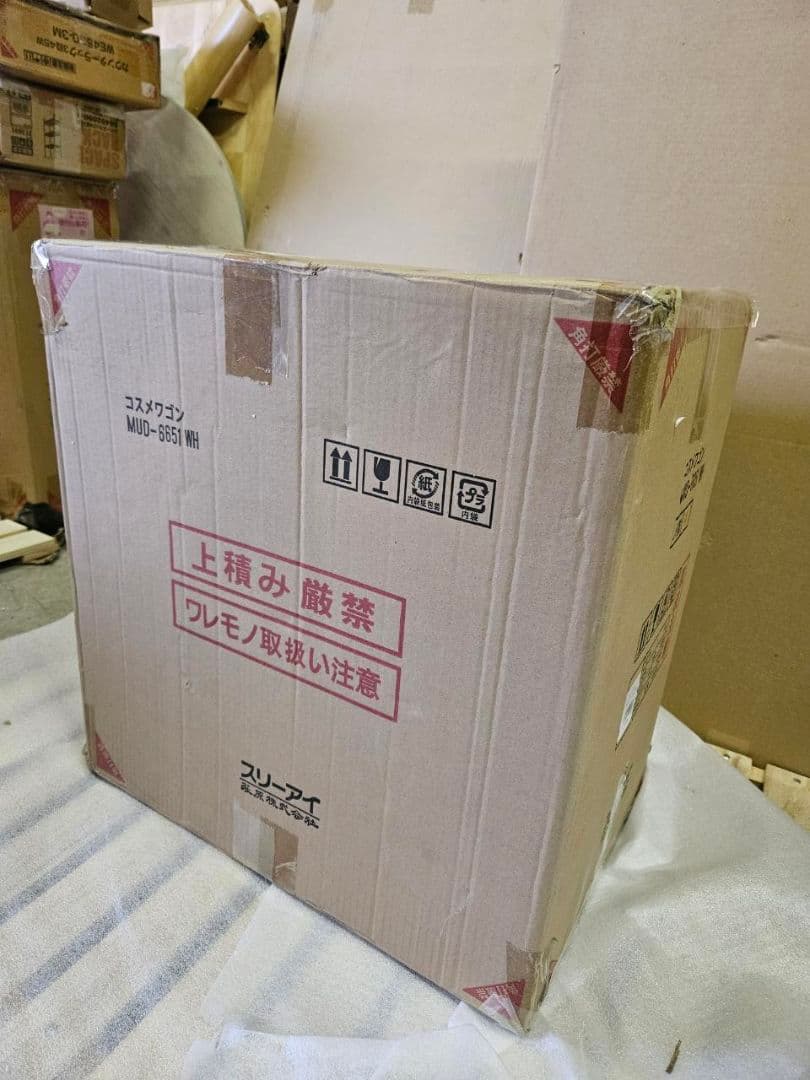 ③キズあり　コスメワゴン　WH色