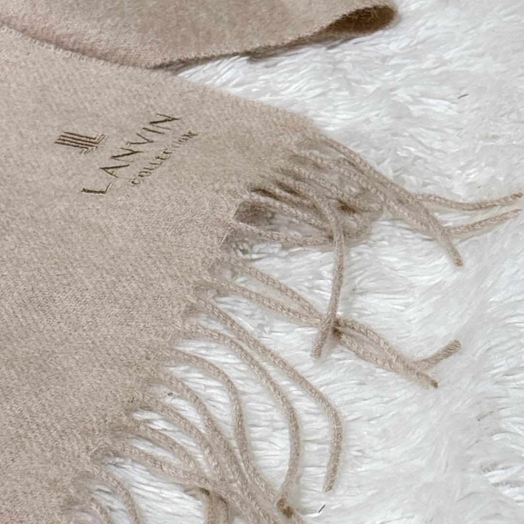 【新品・未使用】LANVIN ランバン カシミヤ100% マフラー アイボリー