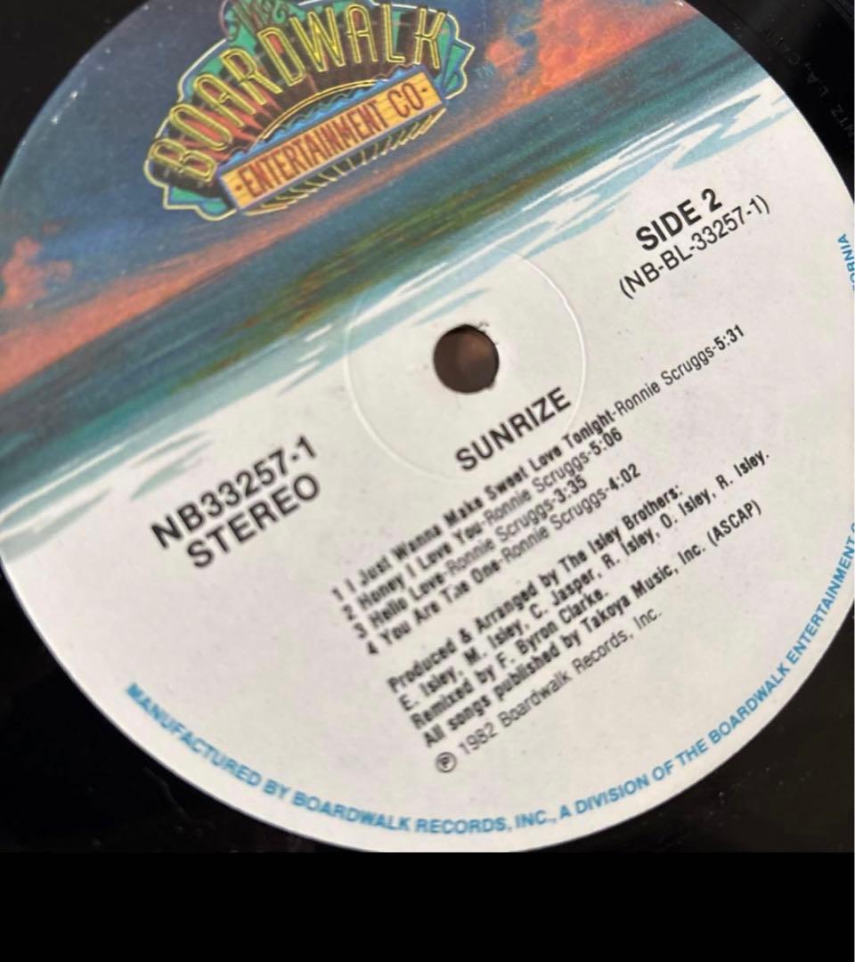 Sunrize アルバム レコード 1982年