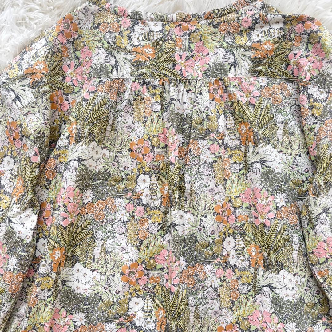新品 carlife × LIBERTY リバティタナローン　総花柄ワンピース