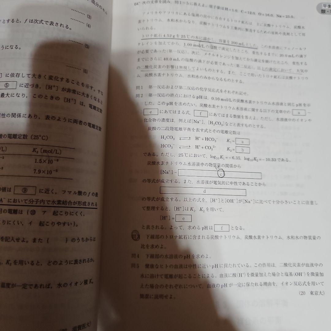 化学特講I (計算問題) 2024