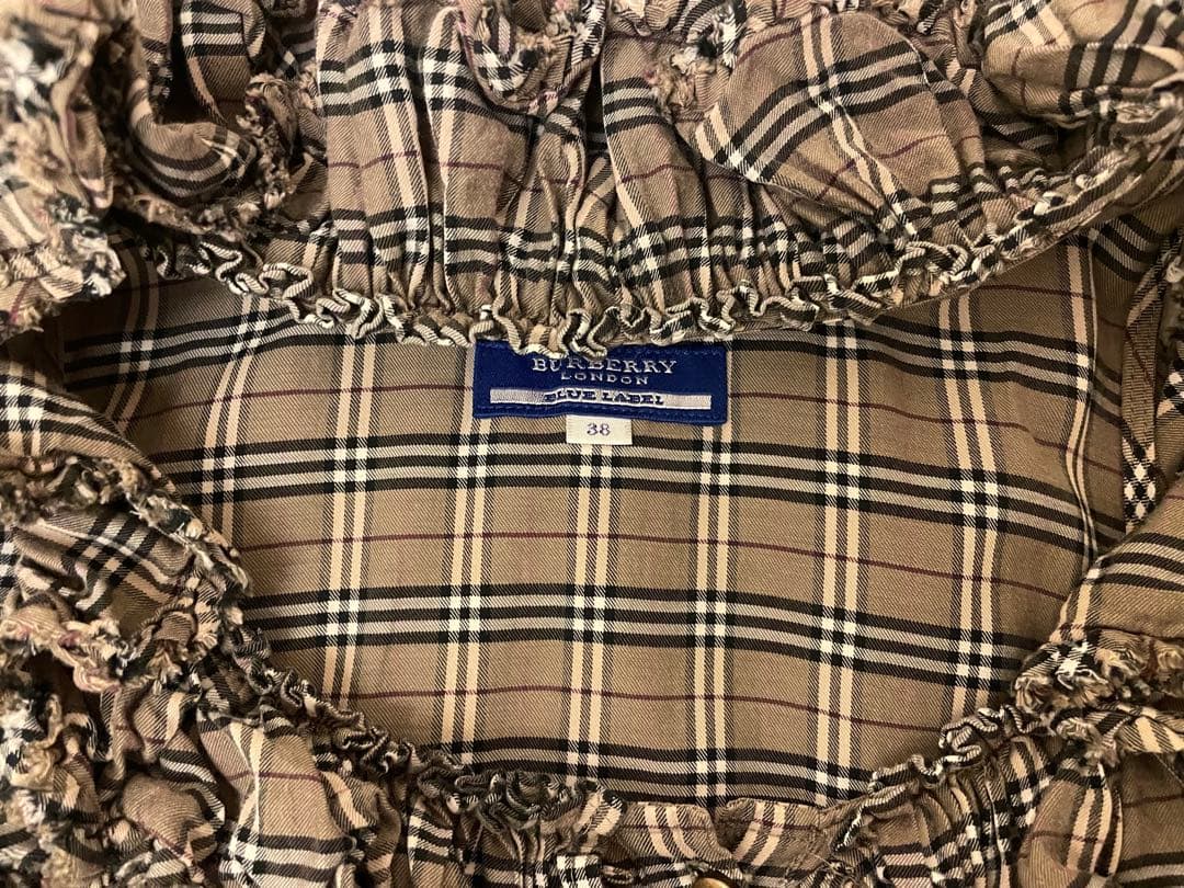 Burberry チェック柄フリルワンピース