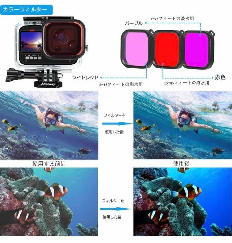 Gopro Hero 11 10 9 アクセサリー セット アクション カメラ