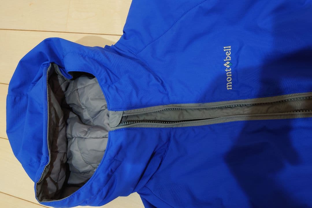 mont-bell 子ども用 フード付きウィンターウェア 青　110cm