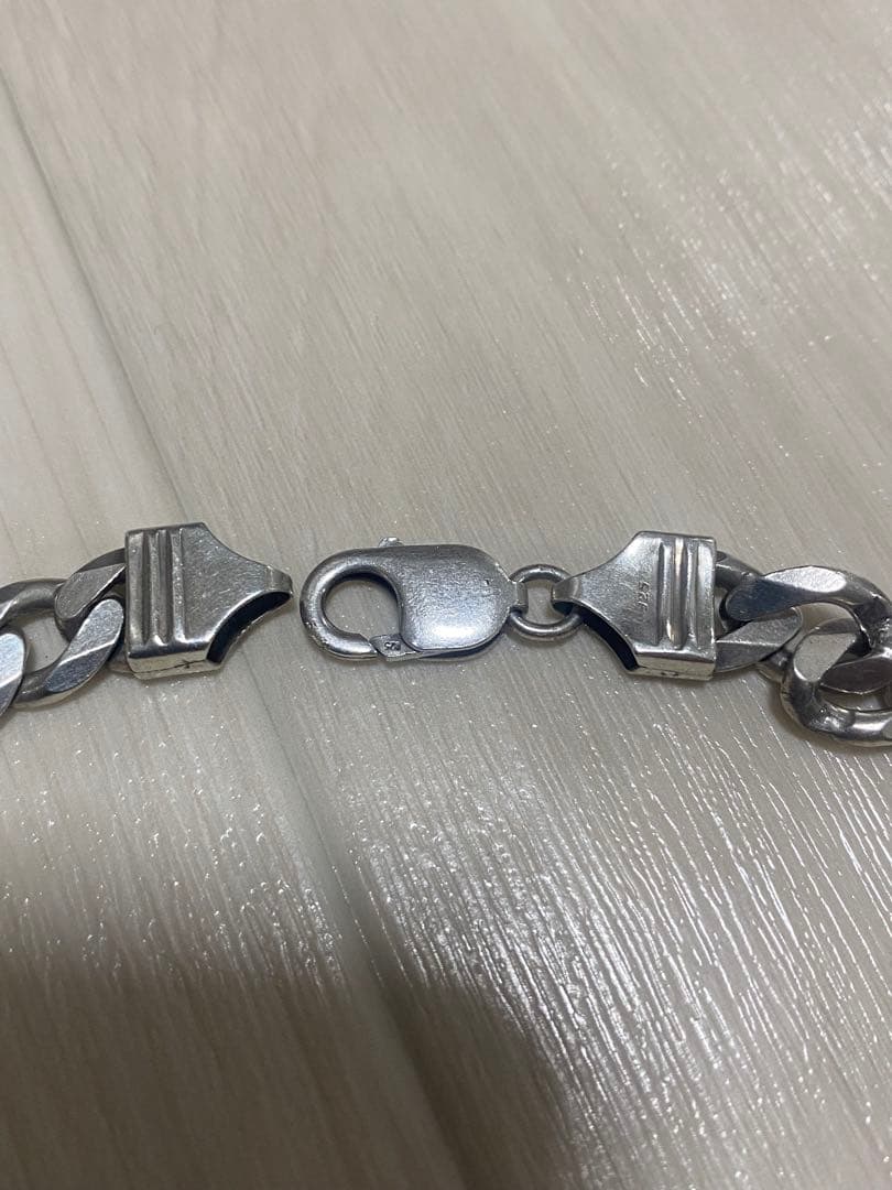 シルバー チェーンネックレス ロブスタークラスプ. 925 51cm. 67g