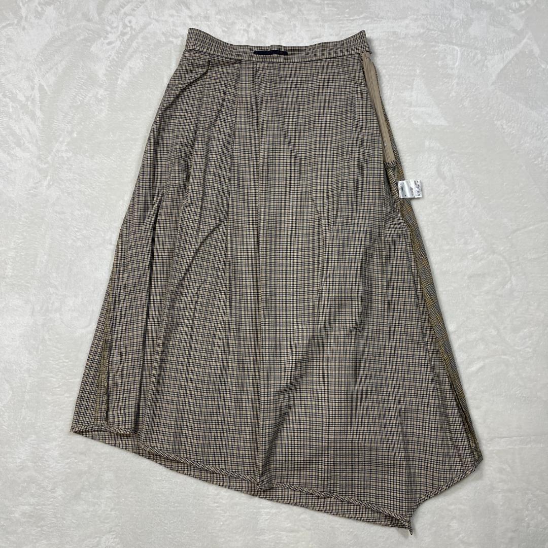 美品 Pal'las Palace チェック柄 変形 日本製 ロングスカート