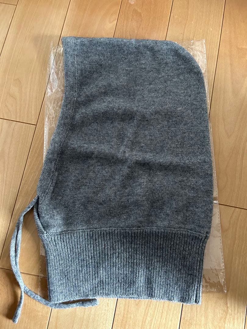 バラクラバ　グレー　カシミア　新品