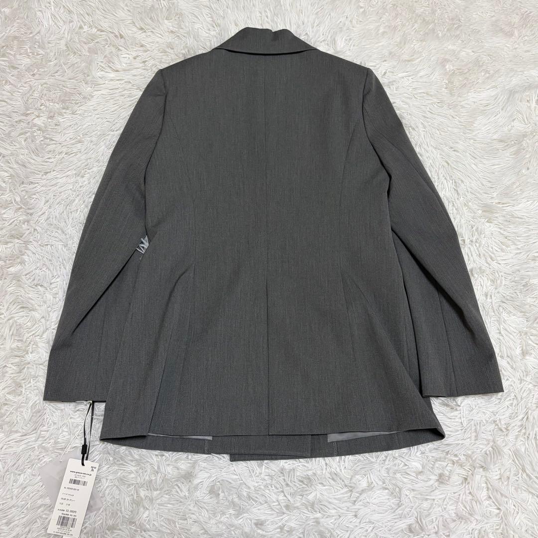 未使用・タグ付き　ダイアグラム　ダブルブレストstJK 金ボタン　グレー