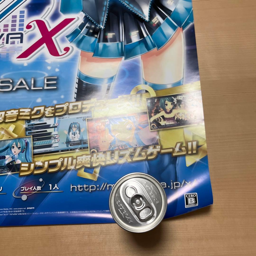 PSVITA 初音ミク　プロジェクト　ディーヴァX 非売品ゲームポスター